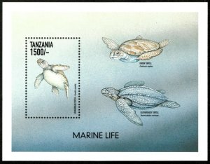 Tanzania 1999 - Marine Life, Turtles - Souvenir Sheet - Scott 1855 - MNH