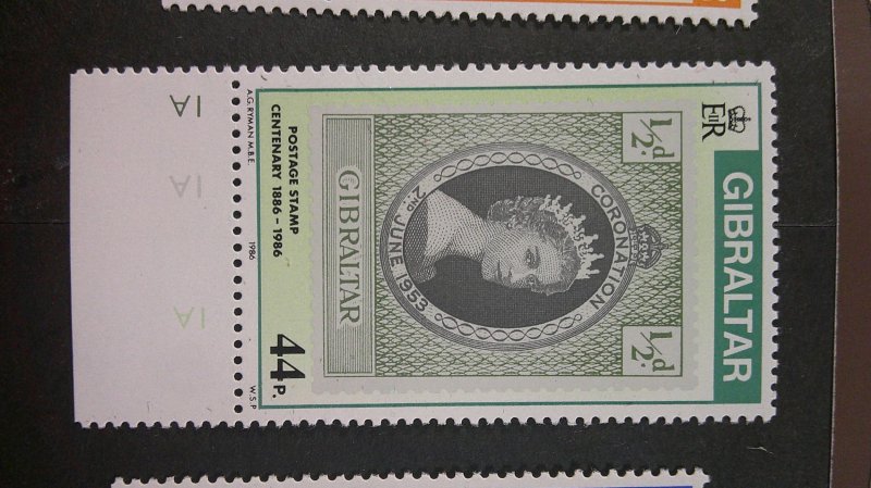 Gibraltar 1986 Stamp Centenary Scott# 485-490 Mint XF NH CPL set of 5 + S/S