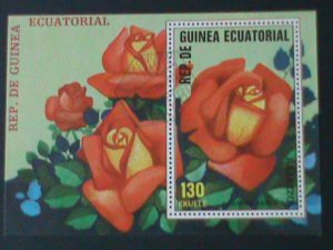 ​EQUARTORIAL GUINEA-BEAUTIFUL LOVLEY ROSES -CTO S/S VERY FINE-FANCY CANCEL