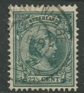 Netherland - Scott 47a- Princess Wilhelmina -1891 - Used - Single 22.5c stamp