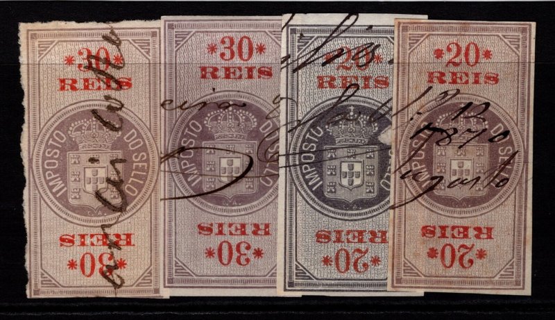 Portugal 1868 20 & 30R Reveneus Used - S35580