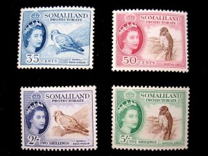 SOMALILAND PROTECTORATE - SCOTT# 133-134,137-138 - MNH - CAT VAL $74.75