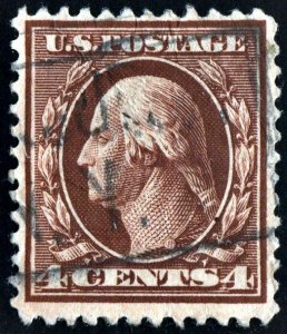 SC#377 4¢ Washington (1911) Used/Fault