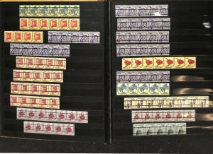 United States Stamp Collection 10 Pages in Stockbook, 1975-79 Strips Precancels