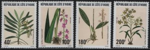 IVORY COAST, 987-990, (4) SET, MNH, 1996, ORCHIDS