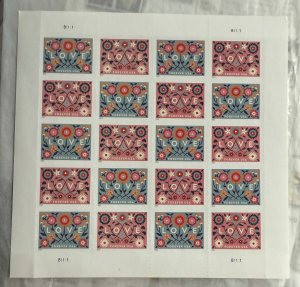 US 2022 Forever Love WEDDING #5660-1 blk of 20 mint