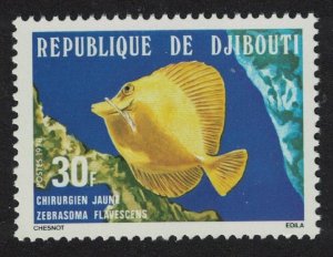 Djibouti Yellow tang Fish 30f 1978 MNH SG#744