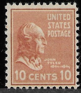 US #815 MNH  John Tyler. Nice.