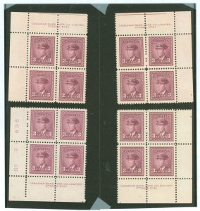 Canada #251 Mint (NH) Plate Block