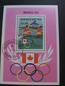 ​UPPER VOLAT-1976-OLYMPIC GAMES MONTREAL'76 CANADA CTO S/S SHEET VERY FINE