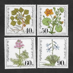 SE)1981 GERMANY, FLORA, AQUATIC PLANTS, 4 STAMPS MNH