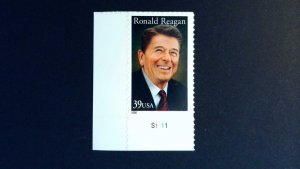 USA 4078 Ronald Reagan Plate Single MNH