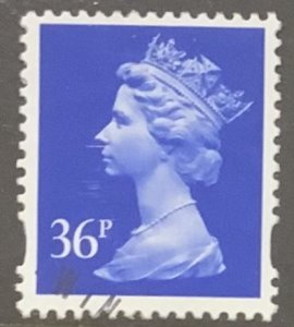 GREAT BRITAIN ELLIPTICAL MACHINS USED 1993-2011 36p BLUE 2bands Y1702