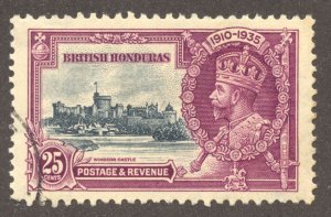 British Honduras Scott 111 - 1935 25c Silver Jubilee Issue - SCV $6.50