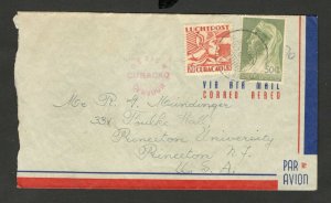 CURACAO - ARUBA TO UNITED STATES -AIRMAIL CENSORSHIP LETTER - 1941.