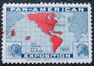 US Pan American Exposition MHR Single, 1901