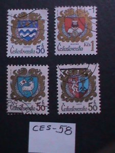 ​CZECHOSLOVAKIA -COST OF ARMS -USED STAMPS- VERY FINE- CES-58