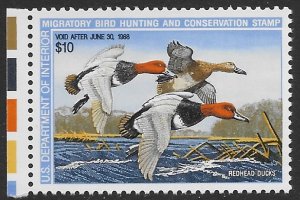 US RW 54  1987  $10.00  Federal Duck Stamp   VF Mint nh