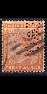 INDIEN INDIA [1882] MiNr 0036 a ( O/used ) [01] perfin