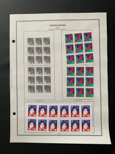 US 1994 booklet stamps new with album page