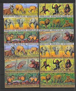 GUINEA -CLEARANCE SALE!  #752-7,C137-42 ANIMALS MNH