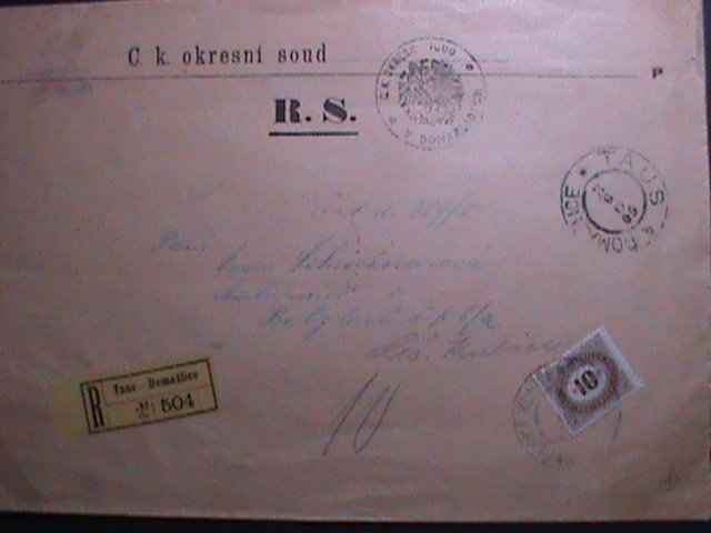 AUSTRIA-1900-J7 123 YEARS OLD DOMAITIC REGISTERED MAIL -OFFICER MAIL COVER VF