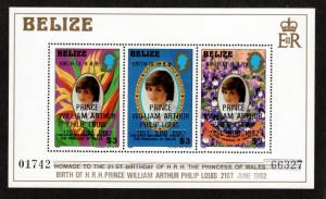 Belize 634 Mint NH MNH S/S Birth of Prince William $12 Catalog!