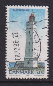 Denmark  #1056  used  1996  lighthouses 5k