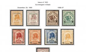 COLOR PRINTED ITALIAN SOMALIA 1903-1960 STAMP ALBUM PAGES (45 illustrated pages)