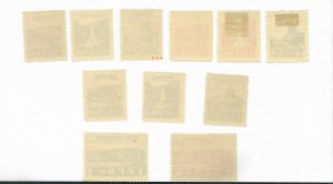 COLOMBIA YEAR 1945 Bay National Capitol local motives CPL SET MINT HINGED 134/44