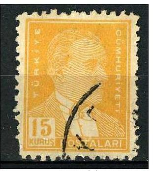 Turkey 1931 Scott 751 used - Mustafa Kemal Pasha, K Ataturk