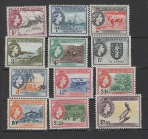 BRITISH VIRGIN ISLANDS  #115-126 set to $2.40 low values HR