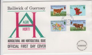 Guernsey 1970 Agriculture set 4 on FDC