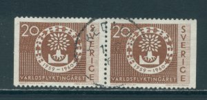 Sweden 555  Used pair (13