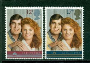 Great Britain Scott #1154-1155 MNH Wedding Prince Andrew and Sarah Ferguson $$