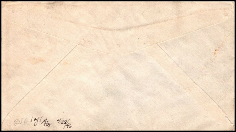 Scott 856 3 Cents Panama Canal Melissa Fox Hand Painted Block 1 Of 1