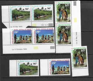 Fr. Polynesia 489,501-2,517,567-9,624-6  MNH sets, vf see desc. 2020 CV$66.40