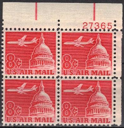 C64, PB-4 #27365U/R. \Plane & Capitol Dome\ MNH .8 cent