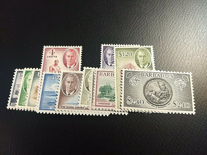 KAPPYSSTAMPS BARBADOS #216-27 GEOSIX COMPLETE SET MINT LH CV 69.50 GS0506