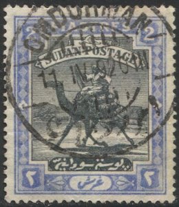 SUDAN 1908 2pi Camel Rider, Sc 24, Used  VF, OMDURMAN cancel
