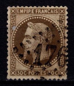 France 1863 Napoleon III Laureated types, 30c [Used]