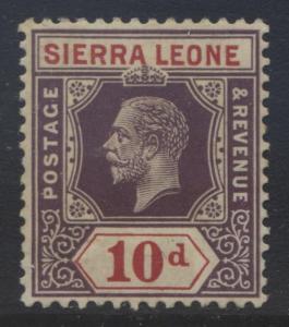 Sierra Leone -Scott 114 - KGV Definitive -1912 - MVLH - Single 10p Stamp