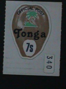 TONGA-1972-SC#303-LOVELY BEAUTIFUL COCONUT SHAPE CUT -MINT VF HARD TO FIND