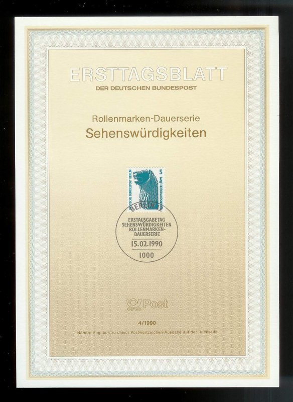 GERMANY (52) Ersttagsblatt FDC Presentation Cards