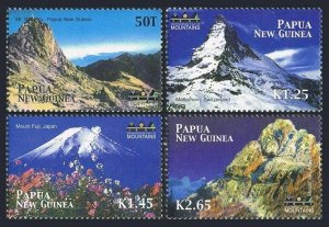 Papua New Guinea 1049-1052,MNH.Year of Mountains,2002.Mt Wilhelm,Matterhorn,Fuji