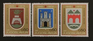 Yugoslavia 1970 #1017-9, MNH.