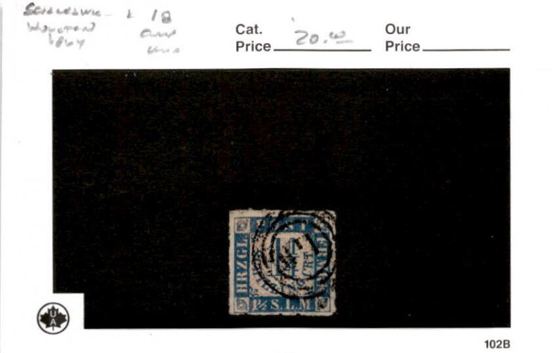 Schleswig Holstein - Germany, Postage Stamp, #18 Used, 1864 (AC)