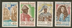Dahomey         Scott 271-4  Anniversary of King's Visit to France
