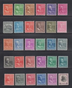 US, 803-831, 832, MINT NH, VF, 1938 PRESIDENTIAL SERIES