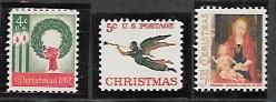 US Christmas MNH #1205,1276,1321  Nice